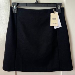 Mango black recycled mini skirt